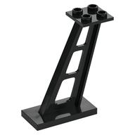 Lego Support 2 x 4 x 5 Stanchion Inclined [5mm wide posts] / Black