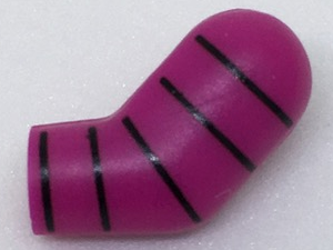 Lego Arm, Left with 5 Black Stripes Pattern