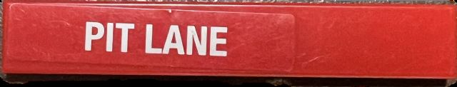 Lego Tile 1 x 6 with White 'PIT LANE' Pattern on Left End (Sticker) - Sets 8144-1 / 8144-2