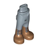 Lego Minidoll Hips and Trousers with Back Pockets with Medium Nougat Boots print / Sand Blue