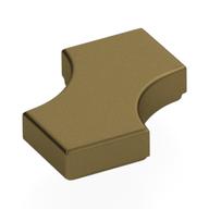 Lego Tile Special 2 x 2 with 2 Quarter Round Cutouts / Metallic Gold