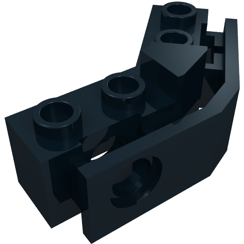 Lego Technic Brick 1 x 2 - 1 x 2 Angled with Bumper Holder [Closed Front]