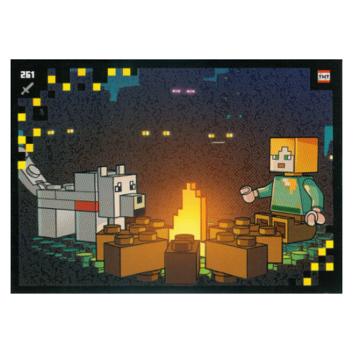 Lego Trading Card, Minecraft Series 2 Boom-Bastic, Standard Card - Campfire with Friends / [No Color/Any Color]