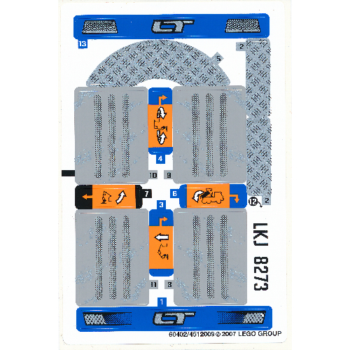 Lego Sticker Sheet for Set 8273-1 / [No Color/Any Color]