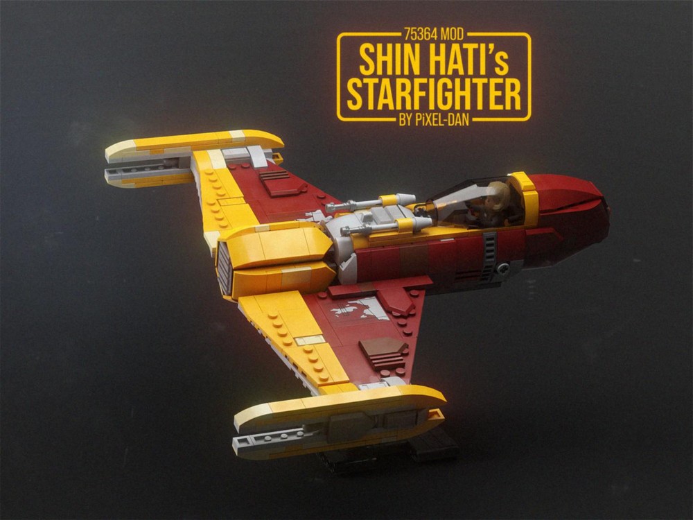 Lego PiXEL-DANs - 75364 Shin Hati Starfighter Modifications incl Display Stand