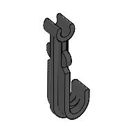 Lego Hook, Wide / Black