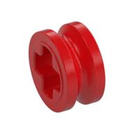 Lego Technic Bush 1/2 Smooth with Axle Hole Semi-Reduced / Red