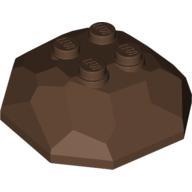 Lego Rock Boulder, Top / Brown