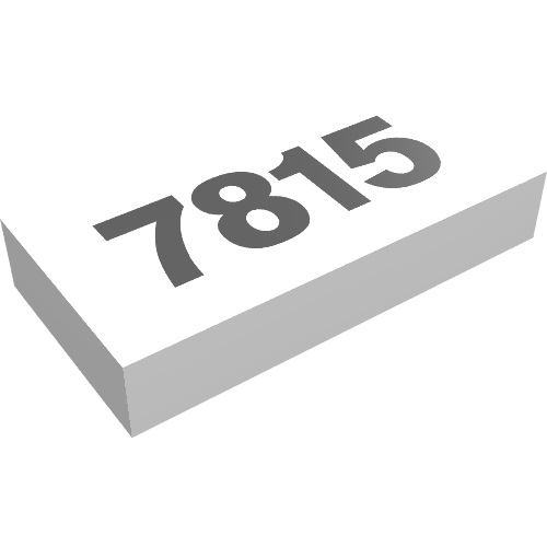 Lego Tile 1 x 2 with '7815' Print