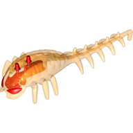 Lego Large Figure Head / Brain with Red Centre / Trans-Orange