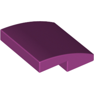 Lego Brick Curved 2 x 2 x 2/3 / Magenta