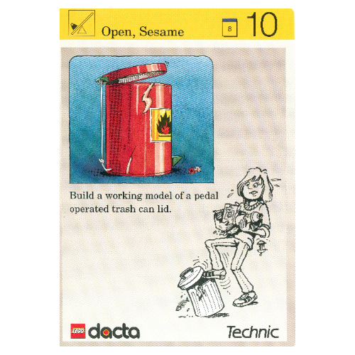 Lego Activity Card, Set 9603, Simulation 10 - Open, Sesame