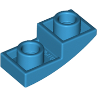 Lego Brick Curved Inverted 2 x 1 / Dark Azure
