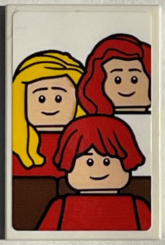 Lego Tile 2 x 3 with McCallister Family Portrait Pattern (Sticker) - Set 21330
