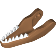 Lego Animal Body Part, Dinosaur, Carnotaurus Lower Jaw with White Teeth