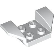 Lego Mudguard 2 x 4 with 2 x 2 Studs and Flared Wings / White