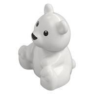 Lego Duplo Animal Bear, Sitting, Black Eyes and Nose Print / White