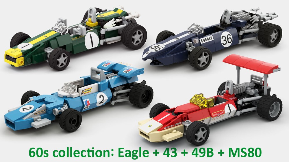 Lego 60s collection - 4 models - scale 1:27