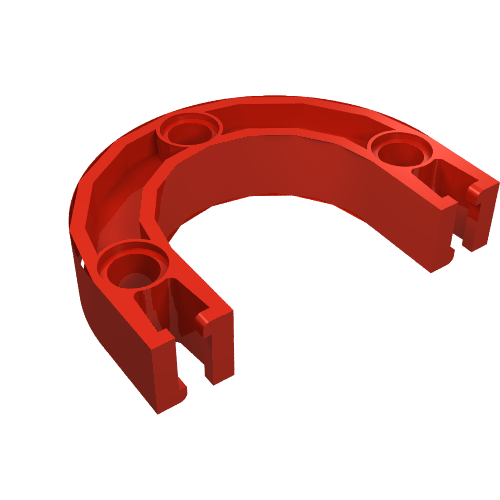 Lego Znap Beam 1/2 Circle Radius 2L / Red