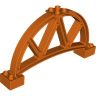 Lego Duplo Frame / Girder / Support, Half Circle 2 x 14 x 6 / Reddish Orange