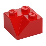 Lego Brick Sloped 45° 2 x 2 Double Concave / Red