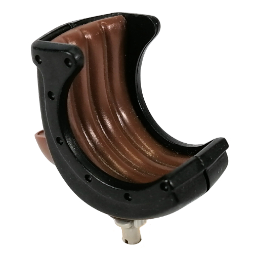 Lego Large Figure Accessory, Saddle with Brown Padding and Light Gray Pin / Black