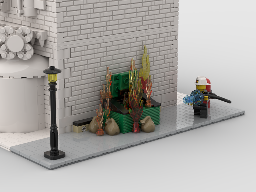 Lego Modular Corner Fire Man | Turn every modular model into a corner