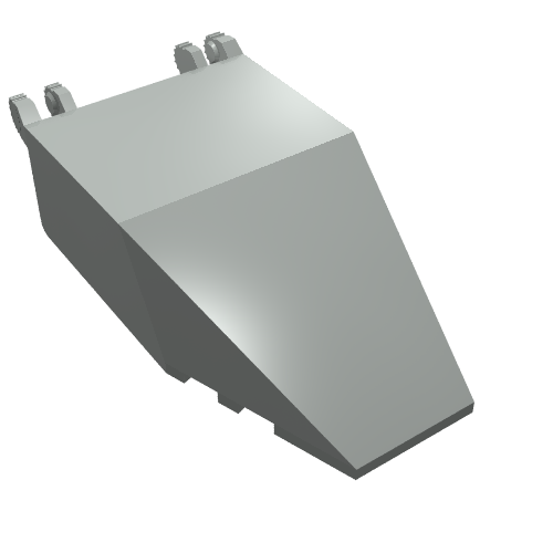 Lego Windscreen 7 x 4 x 1 2/3 with Hinges / Light Gray