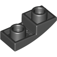 Lego Brick Curved Inverted 2 x 1 / Black