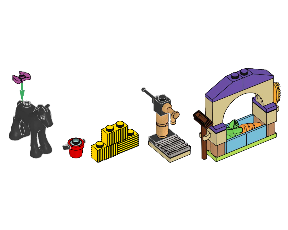 Lego Cute Foal with Food and Water Pump