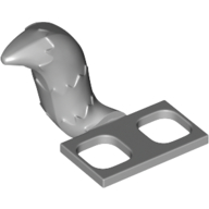 Lego Minifig Hipwear Tail Raccoon / Cat / Fox Costume [Plain] / Light Bluish Gray