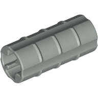 Lego Technic Axle Connector Ridged [with x Hole x Orientation] / Light Gray