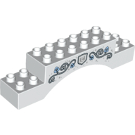 Lego Duplo Brick 2 x 10 x 2 Arch with Ornaments and Shield Print