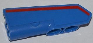 Lego Technic, Panel Fairing #22 Very Small Smooth, Side A with Red Trim Line Pattern (Sticker) - Set 42010