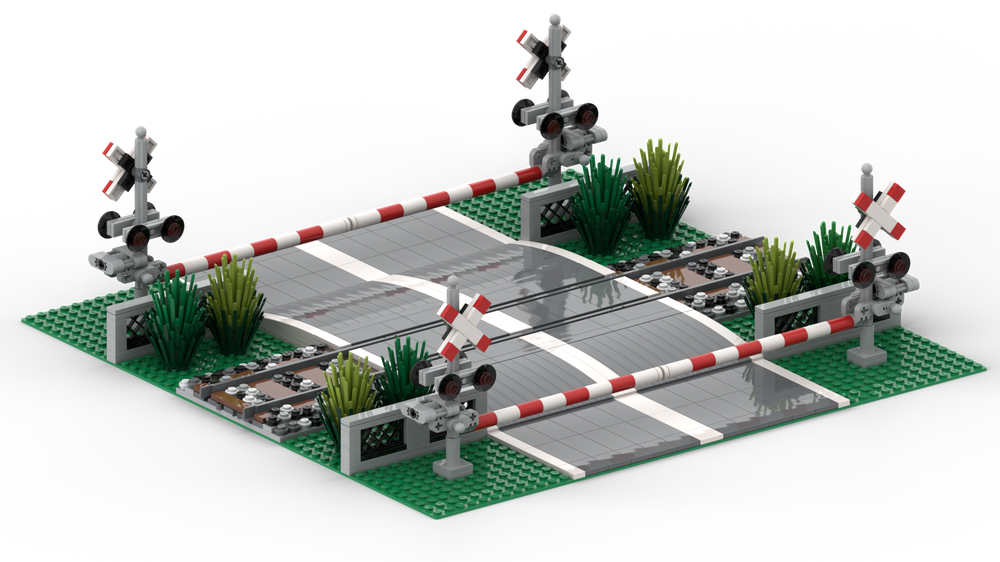 Lego Railroad Crossing - Passage à niveau -- MOC