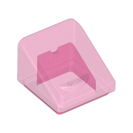Lego Brick Sloped 30° 1 x 1 x 2/3 (Cheese Slope) / Trans-Dark Pink