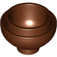 Lego Brick Round 2 x 2 Dome Bottom [Open Stud] / Reddish Brown