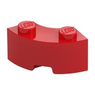 Lego Brick Round Corner 2 x 2 Macaroni with Stud Notch and Reinforced Underside [New Style] / Red