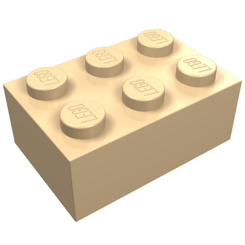 Lego Brick 2 x 3 / Very Light Orange