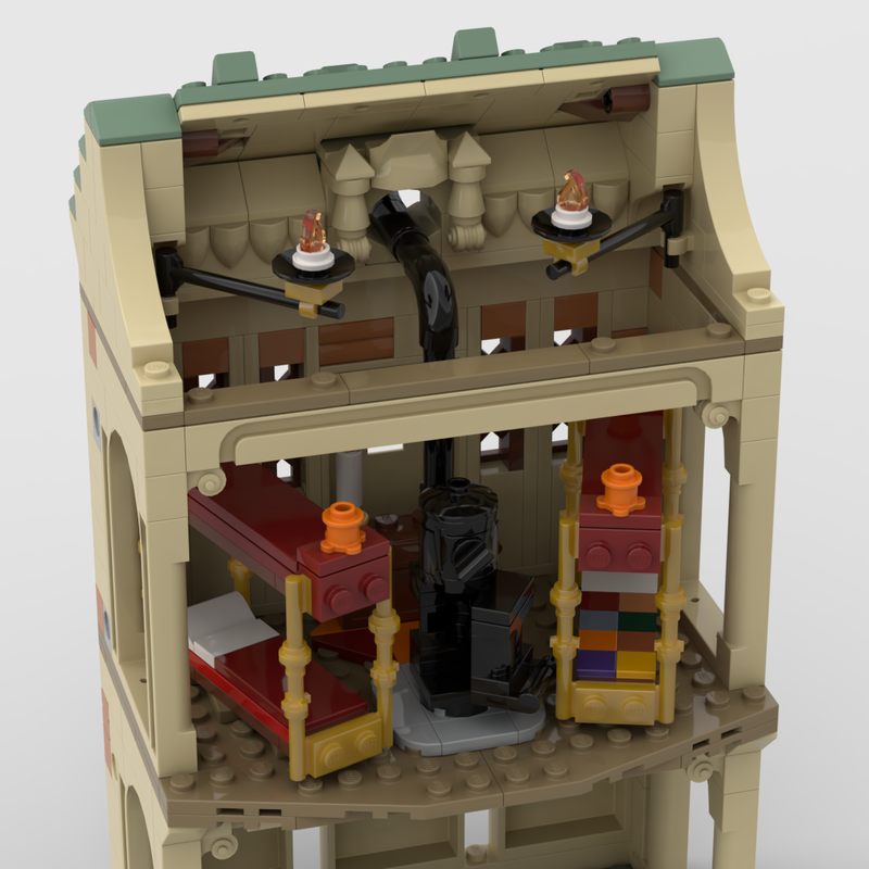 Lego Modified Modular Boys' Dormitory & Fluffy Encounter