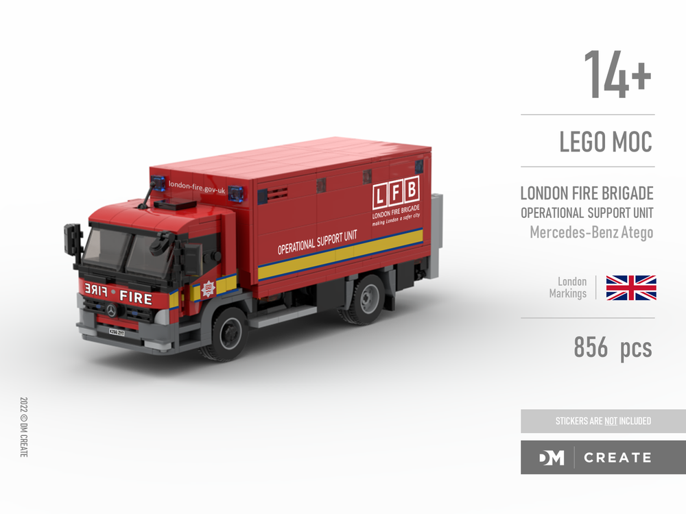 Lego London Fire Brigade - Operational Support Unit OSU - Mercedes-Benz Atego