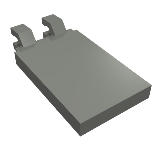 Lego Tile Special 2 x 3 with 2 Clips [Angled Clips] / Dark Bluish Gray