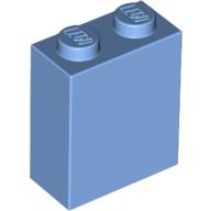 Lego Brick 1 x 2 x 2 with Inside Stud Holder / Medium Blue