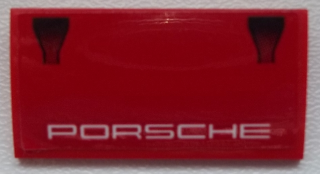 Lego Slope, Curved 2 x 4 x 2/3 with Bottom Tubes with 'PORSCHE' and Air Outlets Pattern (Sticker) - Set 75876