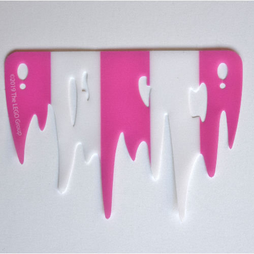 Lego Sail, Tattered, Small, with Pink and White Stripes Print