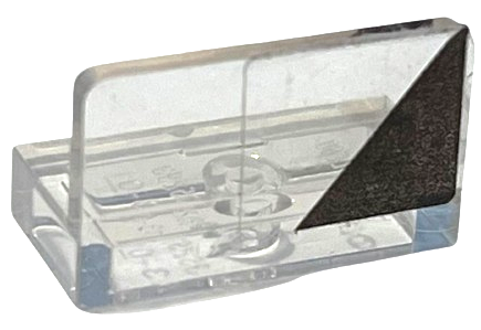 Lego Panel 1 x 2 x 1 with Black Triangle Corner on Transparent Background Pattern Model Left Side (Sticker) - Set 76912