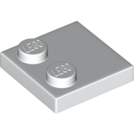 Lego Plate Special 2 x 2 with Only 2 studs / White