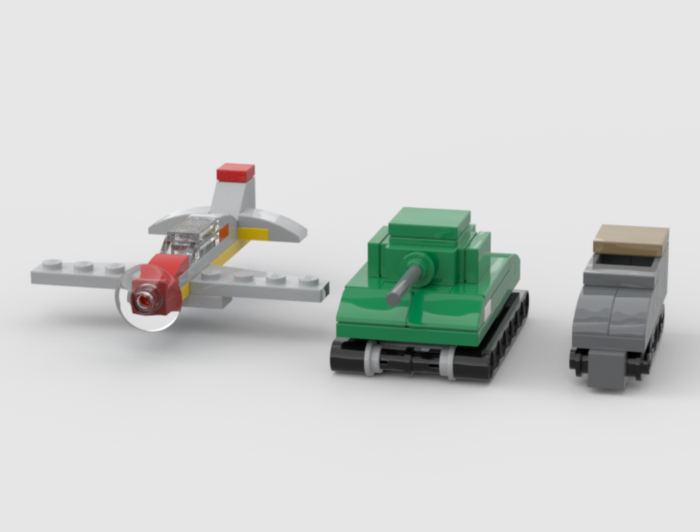 Lego WW2 Mini US Vehicles