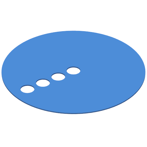 Lego Science & Technology Panel - Circle Small / Trans-Dark Blue