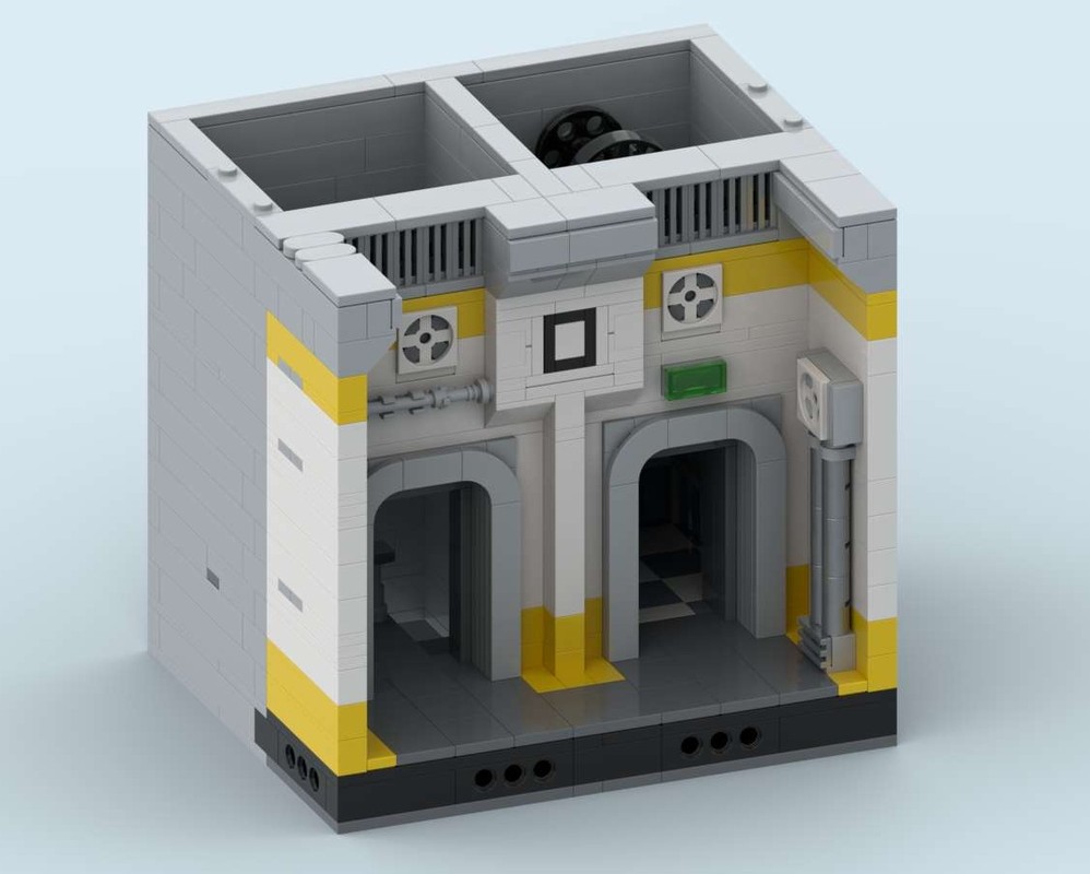 Lego Fallout Vault 42 - Elevator - Top Floor - Door open